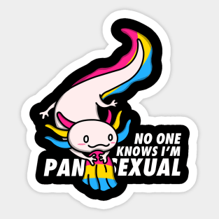 Pansexual Pride Axolotl Sticker